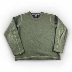 ExOfficio Wool Blend Sweatshirt Mens M Green Long Sleeve Sweater Preppy Casual